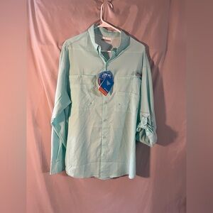 Columbia Mint Green Long Sleeve Shirt